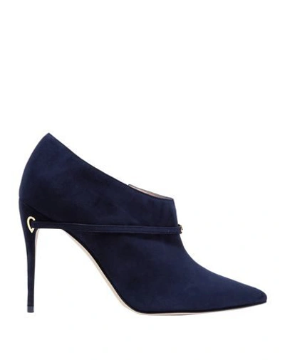 Jennifer Chamandi Fausto 105 Suede Ankle Boots In Dark Blue