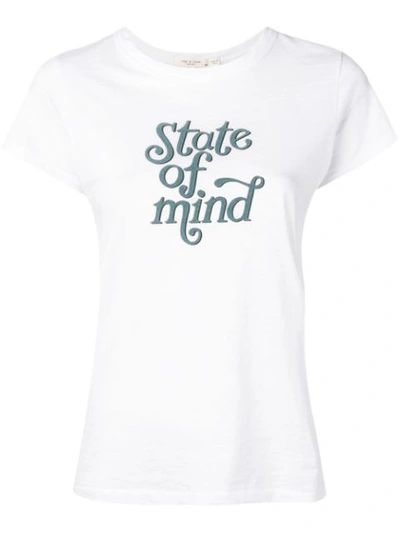 Rag & Bone State Of Mind-print Cotton-jersey T-shirt In White