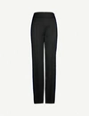 Haider Ackermann Side-stripe High-rise Straight Rayon Trousers In Black