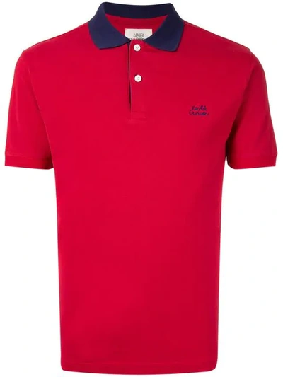 Kent & Curwen Contrast Collar Polo Shirt In Red