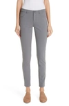 Lafayette 148 Mercer Acclaimed Stretch Mid-rise Skinny Jeans In Medium Gray
