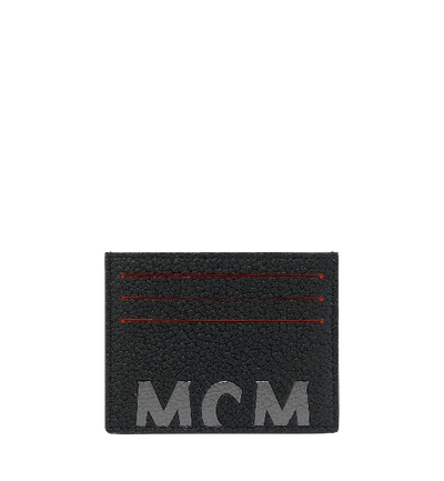 Mcm Kartenetui Aus Leder Mit Logo-print In Black