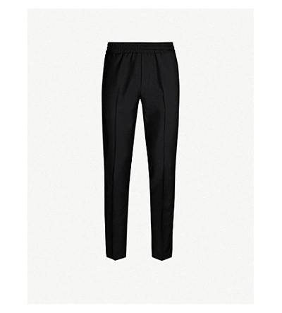 Acne Studios Ryder Slim-fit Tapered Cotton-crepe Trousers In Black