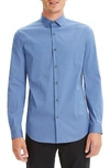 Theory Sylvain Slim Fit Long Sleeve Shirt In Blue Dust