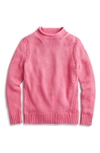 Jcrew 1988 Roll Neck Cotton Sweater In Flamingo