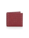 Bottega Veneta Leather Woven Wallet In Baccara Rose