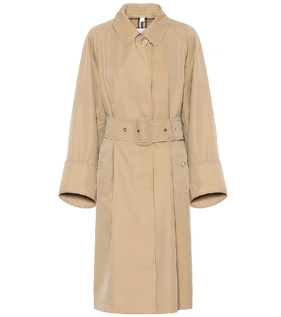 Burberry Single-breasted Cotton-gabardine Trench Coat In Beige