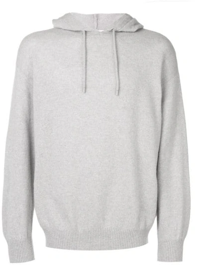 Pringle Of Scotland Plain Hoodie In Grey