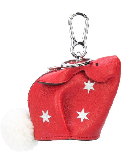 Loewe Rabbit Keychain In Red