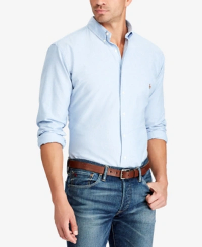 Polo Ralph Lauren Men's Big & Tall Classic Fit Long-sleeve Oxford Shirt In Blue