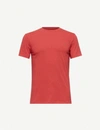Allsaints Tonic Crewneck Cotton-jersey T-shirt In Flash Red