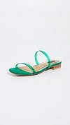 Jaggar Double Strap Sandals In Emerald