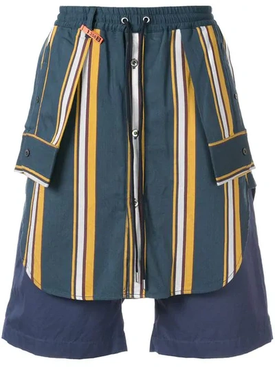 Miharayasuhiro Deconstructed Shorts In Blue