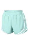 Nike Dry Tempo Running Shorts In Teal Tint/ White/ Grey