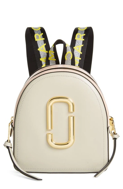 Marc Jacobs Pack Shot Color Block Leather Backpack In Grey