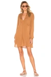 Indah Current Long Sleeve Tunic In Caramel