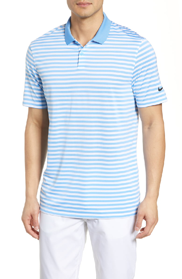 nike dri fit victory stripe polo