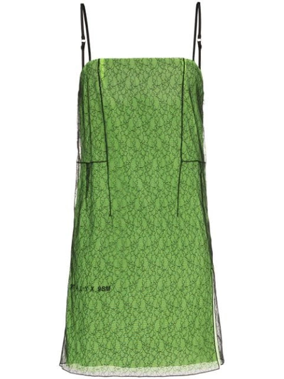 Alyx 1017  9sm Mesh Layered Strappy Mini Dress - 绿色 In Green