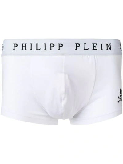Philipp Plein Branded Boxer Briefs In White