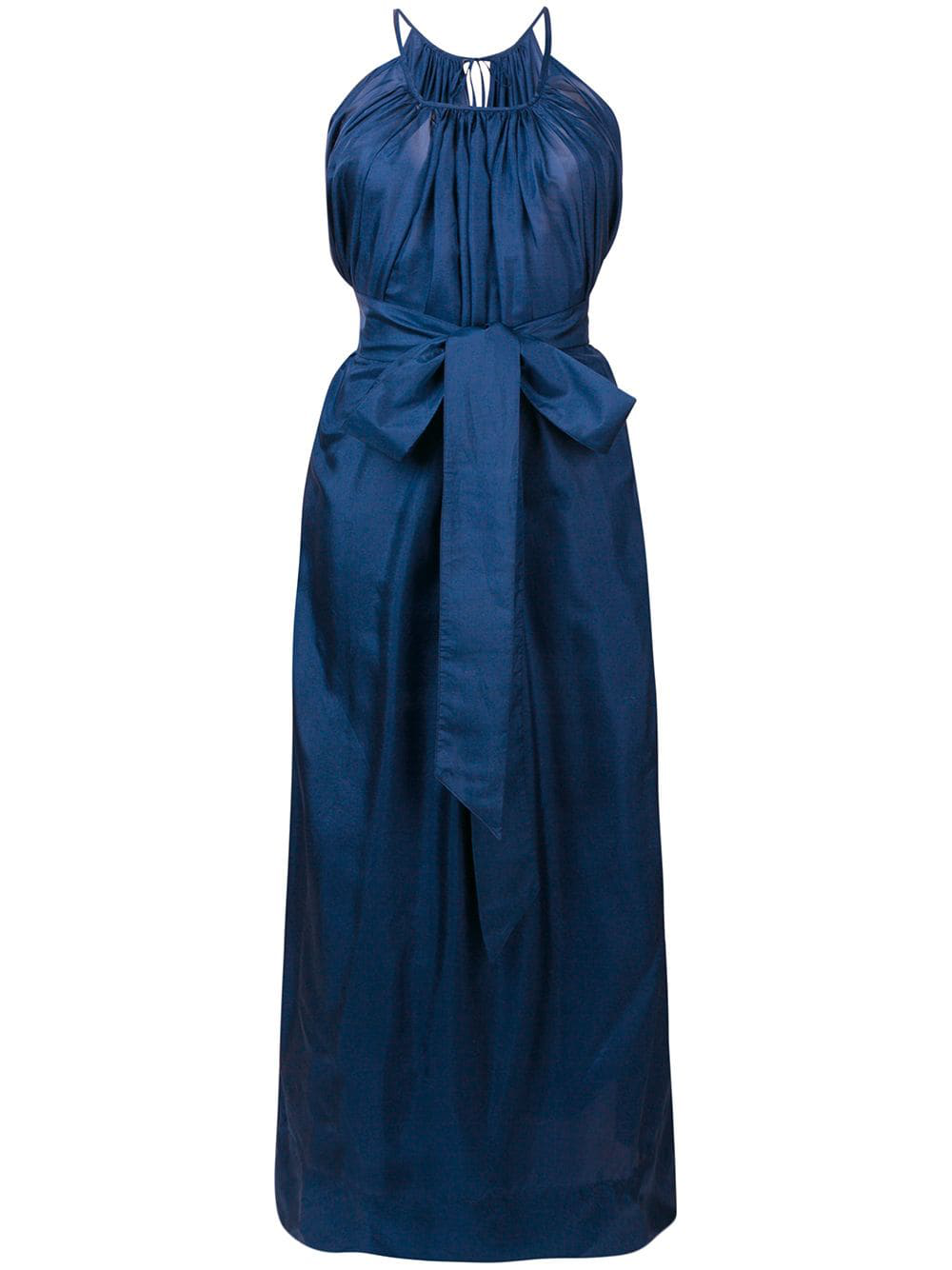 Kalita Tie Waist Maxi Dress - Blue | ModeSens