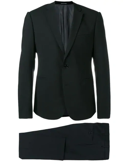 Emporio Armani Two Piece Formal Suit In Black