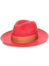 Borsalino Straw Hat In Red