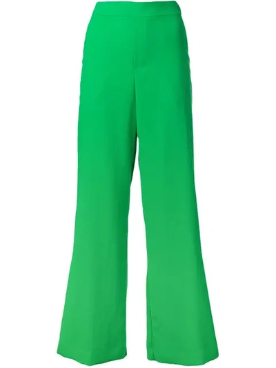 P.a.r.o.s.h High Rise Wide Leg Trousers In Green