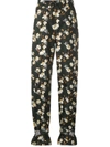 Off-white Flowers Jogging Pants - Brown