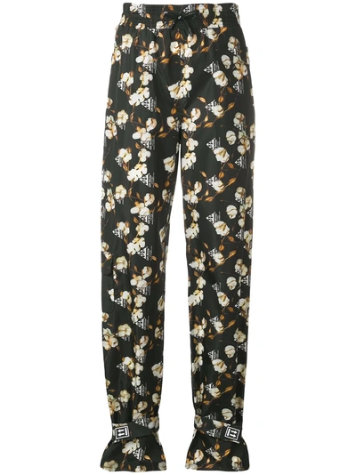 Off-white Flowers Jogging Pants - Brown