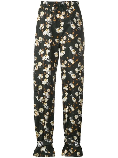 Off-white Flowers Jogging Pants - Brown In Brown