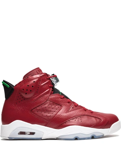 Jordan Air  6 Spiz'ike "history Of " Sneakers In Red