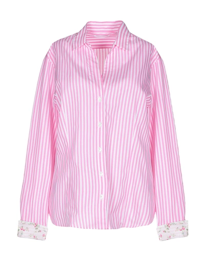 Bagutta Striped Shirt In Pink