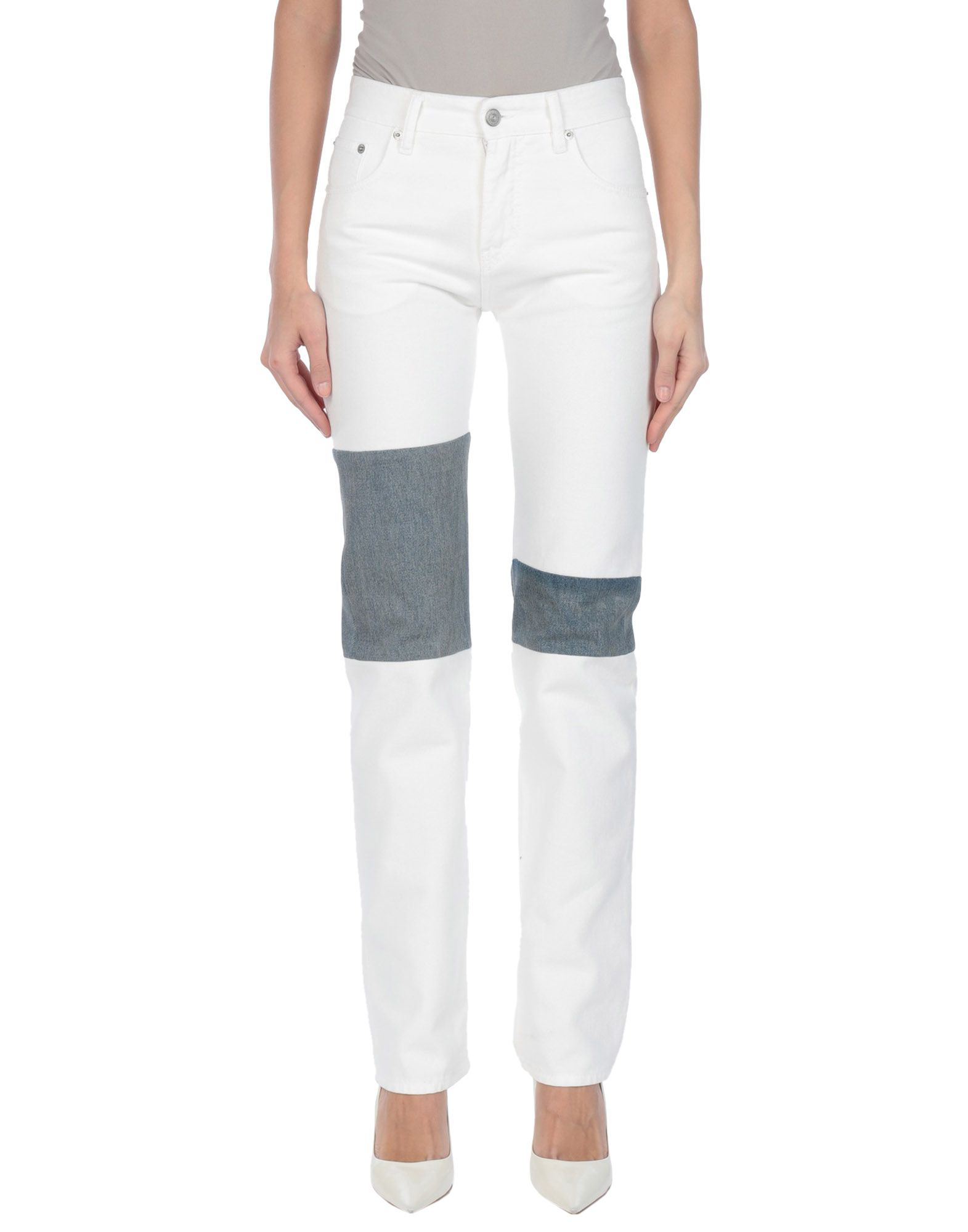 Mm6 Maison Margiela Denim Pants In White | ModeSens