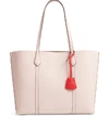 Tory Burch Perry Leather Tote In Shell Pink