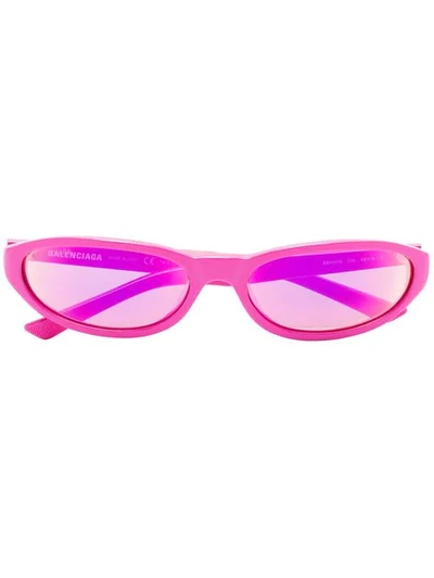 Balenciaga Round-frame Acetate Sunglasses In Pink