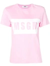 Msgm Logo Print T-shirt In Pink