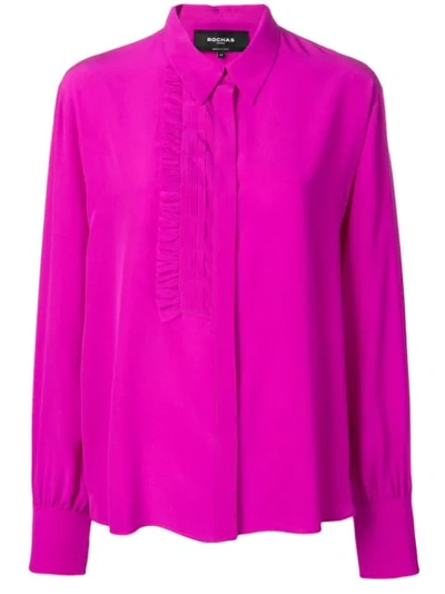 Rochas Pleated Placket Blouse In Pink