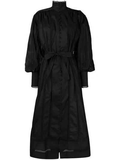 Zimmermann Lace Smock Dress In Black