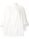 Zimmermann Lace Smock Blouse In White