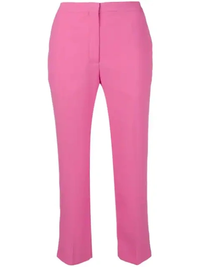 Mulberry Tailored Cropped Trousers In Shocking Pink