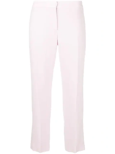 Alexander Mcqueen Tailored Cropped Trousers In Pink