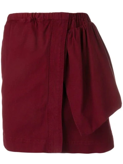N°21 Draped Skirt In Burgundy