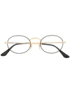 Ray Ban Round Frame Glasses In Black