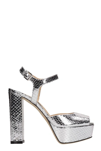 Sergio Rossi Sr Monica Sandals In Silver