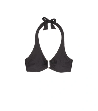 Heidi Klein Core D-g U Bar Halter Bikini Top In Black