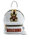 Moschino Bear Logo Backpack In White