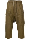 Rick Owens Drop-crotch Cargo Trousers In Brown