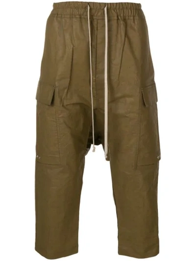 Rick Owens Drop-crotch Cargo Trousers In Brown