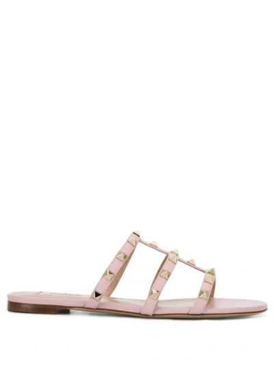 Valentino Garavani Rockstud Sandals In Pink