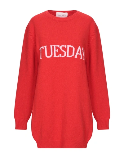 Alberta Ferretti Sweaters In Red